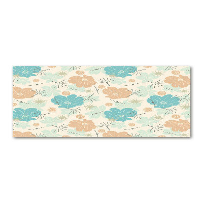 Schilderij op acrylglas Bloemenpatroon