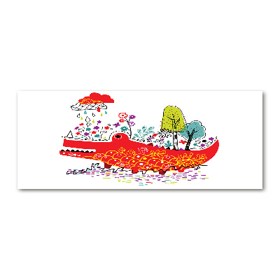 Foto op plexiglas Kleurrijke krokodil