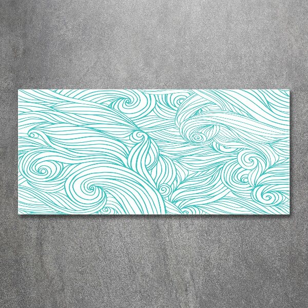 Plexiglas schilderij Blauwe golven