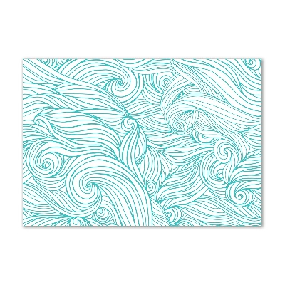 Plexiglas schilderij Blauwe golven