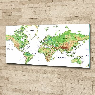 Foto plexiglas Wereldkaart