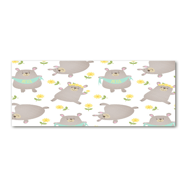 Plexiglas foto Illustratie van een teddybeer