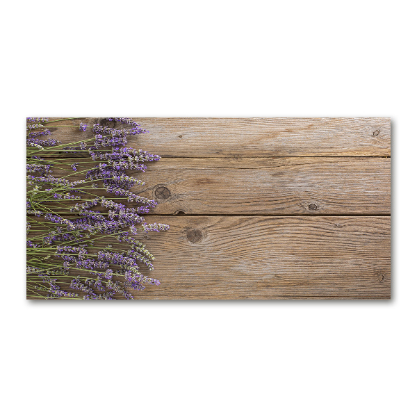Foto plexiglas Lavendel op hout