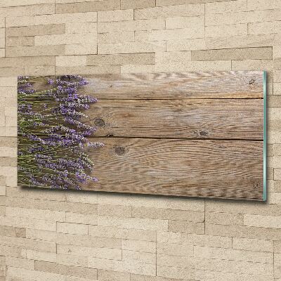 Foto plexiglas Lavendel op hout