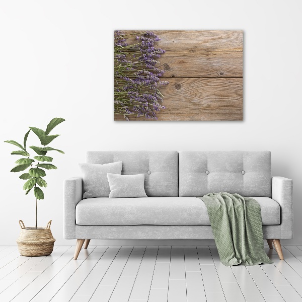 Foto plexiglas Lavendel op hout