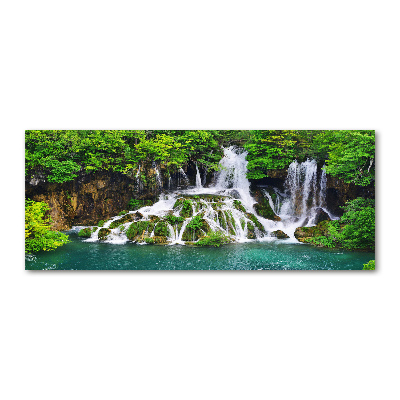 Schilderij op acrylglas Waterval in de bergen