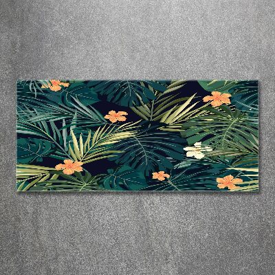 Schilderij op acrylglas Tropische bladeren