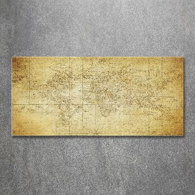 Plexiglas schilderij Oude wereldkaart