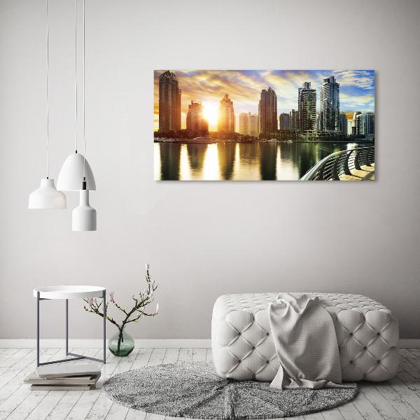 Plexiglas schilderij Zonsondergang in Dubai