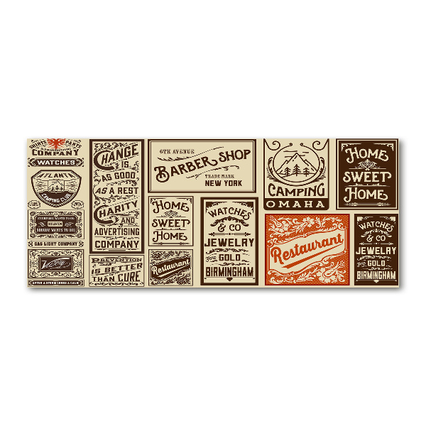 Plexiglas foto Advertenties en etiketten