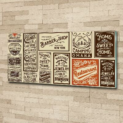 Foto obraz akryl Reklamy i etykiety