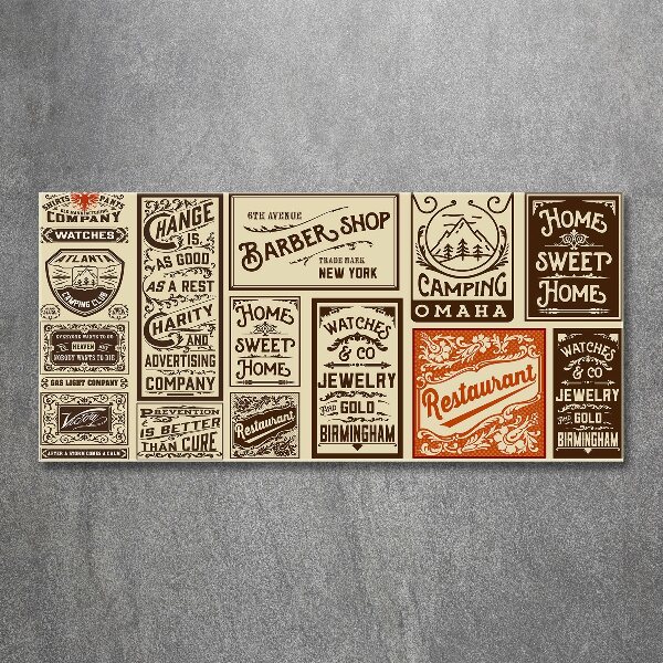 Plexiglas foto Advertenties en etiketten