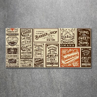 Foto obraz akryl Reklamy i etykiety