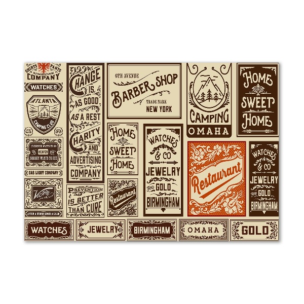 Plexiglas foto Advertenties en etiketten