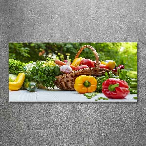 Schilderij op acrylglas Mand met groenten