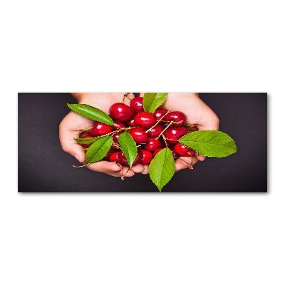 Plexiglas schilderij Kersen in de hand