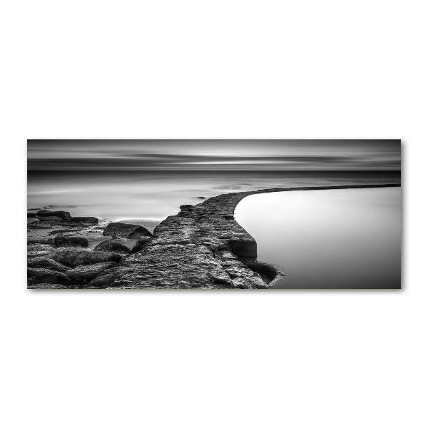 Schilderij op acrylglas Rotsachtig strand