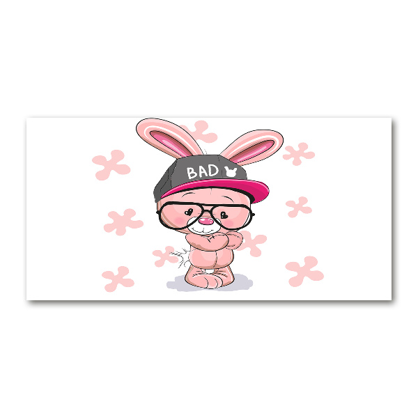 Obraz zdjęcie szkło akryl Królik w czapce