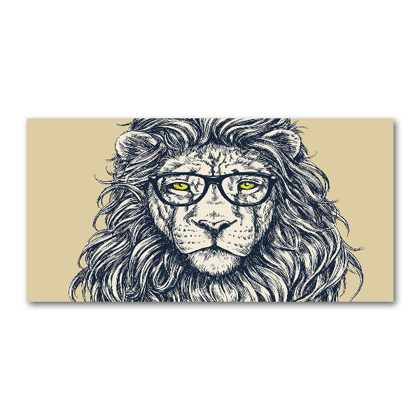 Foto plexiglas Hipster leeuw