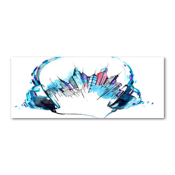 Plexiglas schilderij Geluiden van de stad