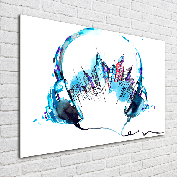 Plexiglas schilderij Geluiden van de stad