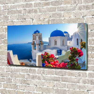 Foto obraz szkło akryl Santorini Grecja