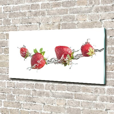 Foto in plexiglas Aardbeien en water