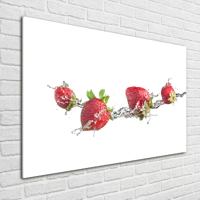 Foto in plexiglas Aardbeien en water