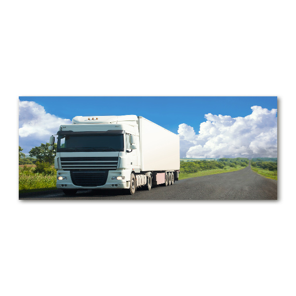 Foto op plexiglas Witte vrachtwagen