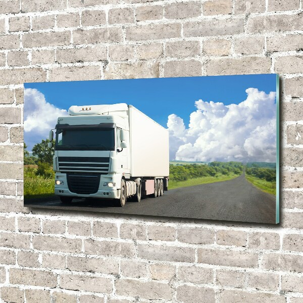 Foto op plexiglas Witte vrachtwagen