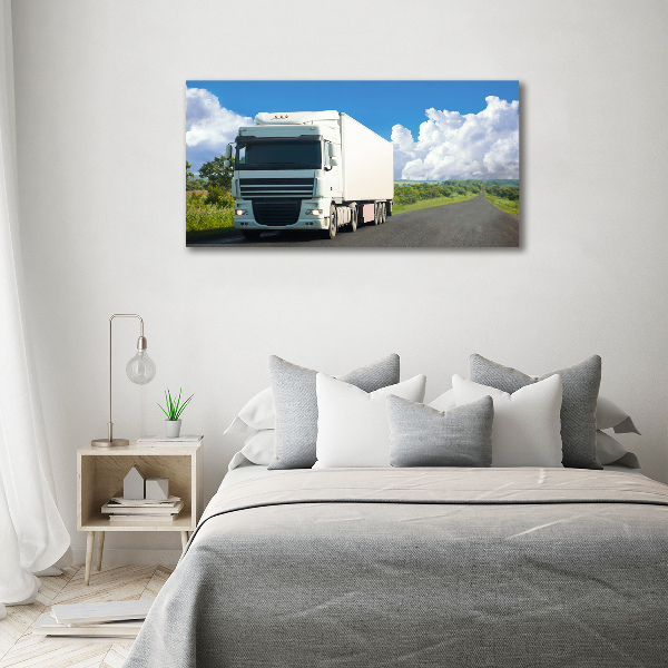 Foto op plexiglas Witte vrachtwagen