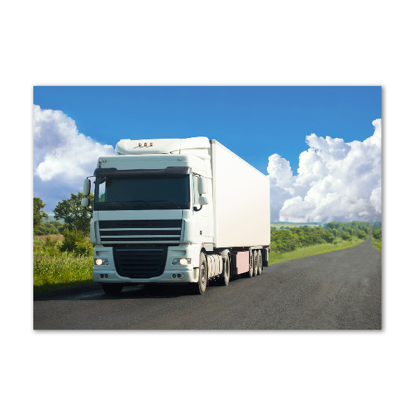 Foto op plexiglas Witte vrachtwagen