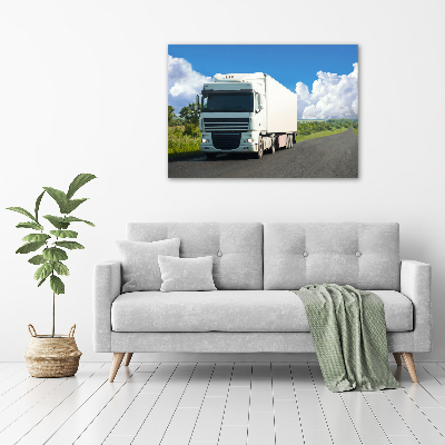 Foto op plexiglas Witte vrachtwagen