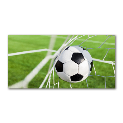 Plexiglas schilderij De bal ligt in het doel.