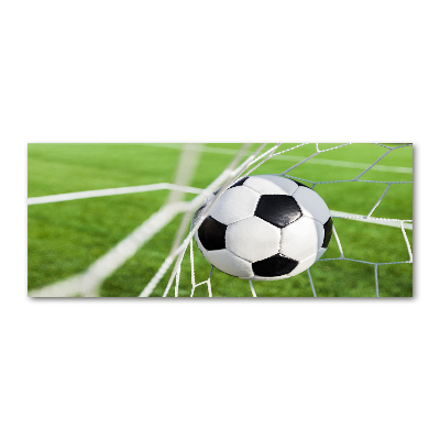 Plexiglas schilderij De bal ligt in het doel.