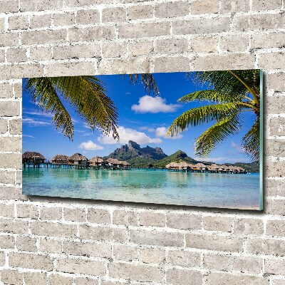 Plexiglas foto Palmbomen in Bora Bora