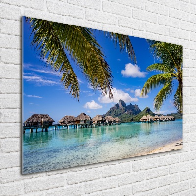 Plexiglas foto Palmbomen in Bora Bora