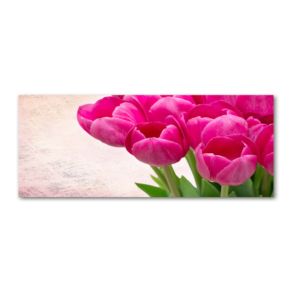 Plexiglas schilderij Roze tulpen