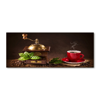 Schilderij op acrylglas Koffie en koffiemolen