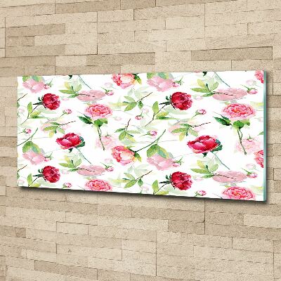 Plexiglas schilderij Roze pioenrozen