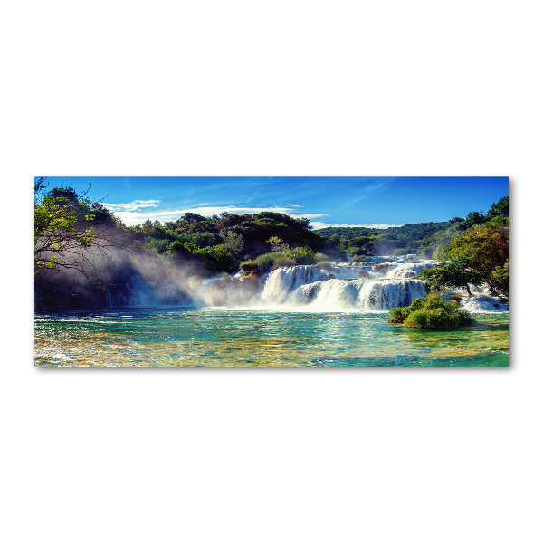Foto obraz szkło akryl Wodospady Krka