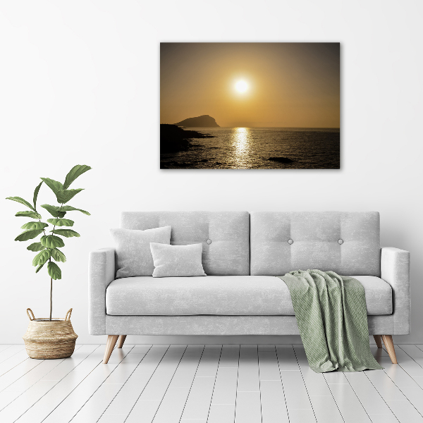 Schilderij op acrylglas Zonsondergang aan zee