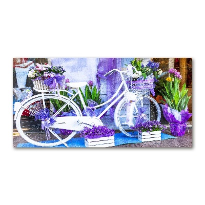 Foto plexiglas Witte fiets
