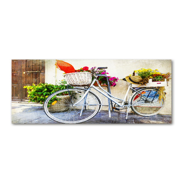 Foto in plexiglas Witte fiets