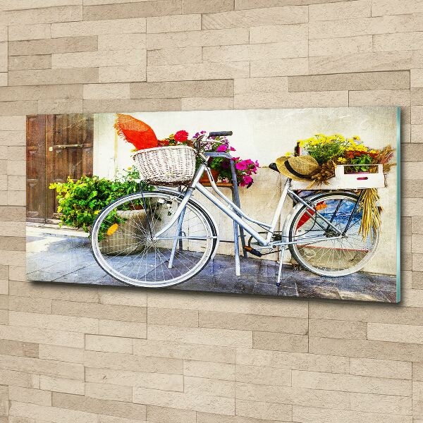 Foto in plexiglas Witte fiets