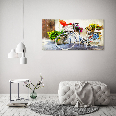 Foto in plexiglas Witte fiets