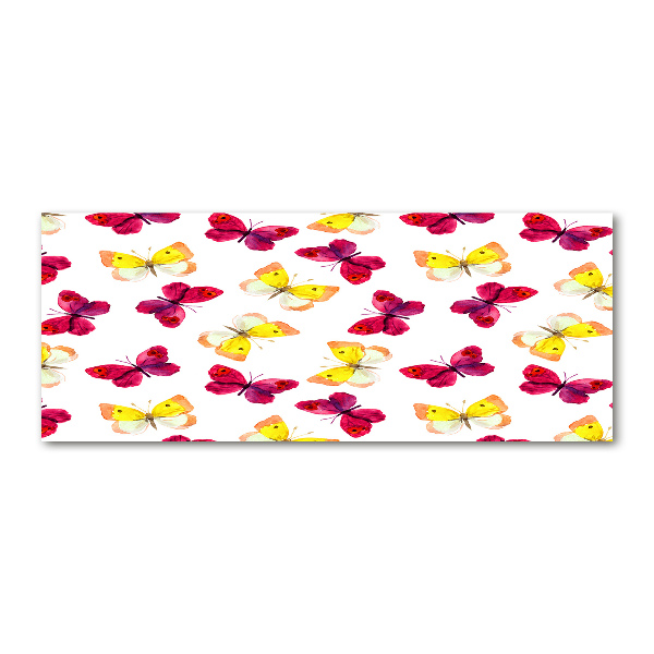 Obraz zdjęcie szkło akryl Motyle i kwiaty