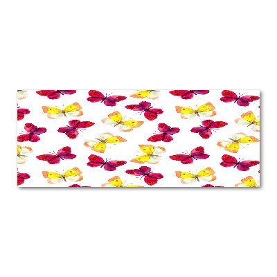 Plexiglas schilderij Vlinders en bloemen