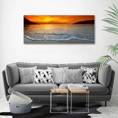 Schilderij op acrylglas Zonsondergang aan zee