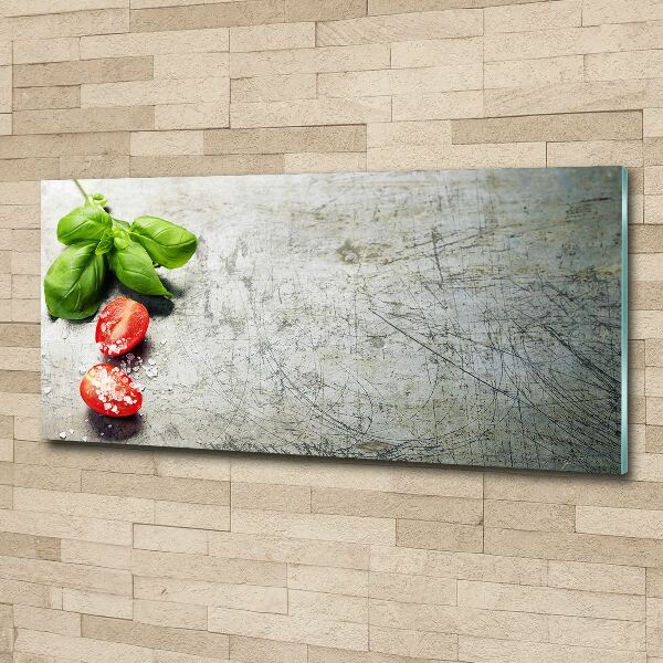 Foto plexiglas Tomaten en basilicum